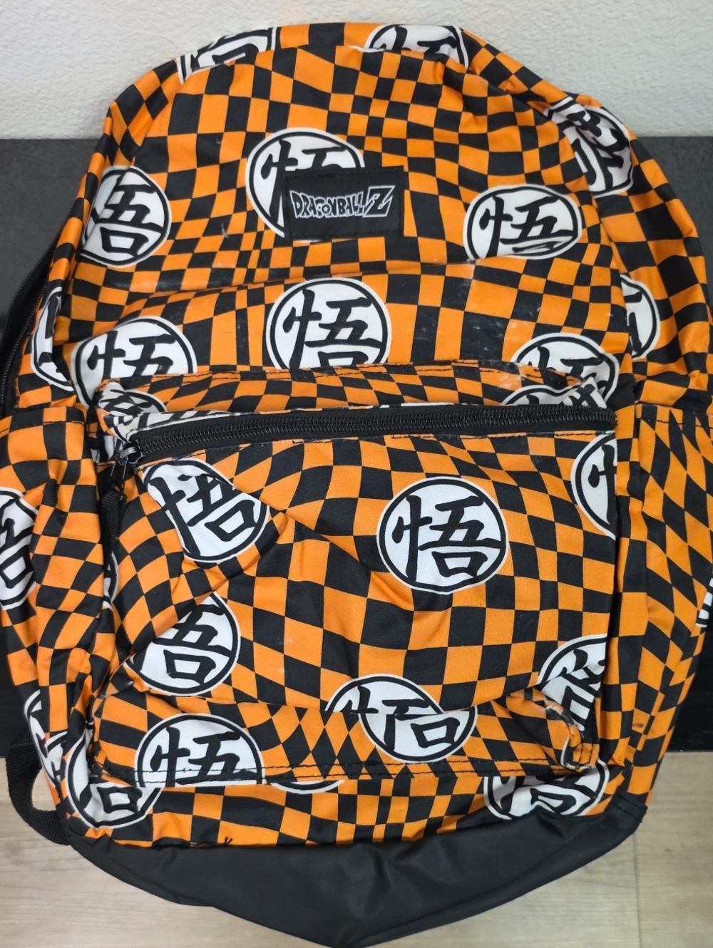 Dragon Ball Z Goku Symbol Checkerboard Full Size Backpack